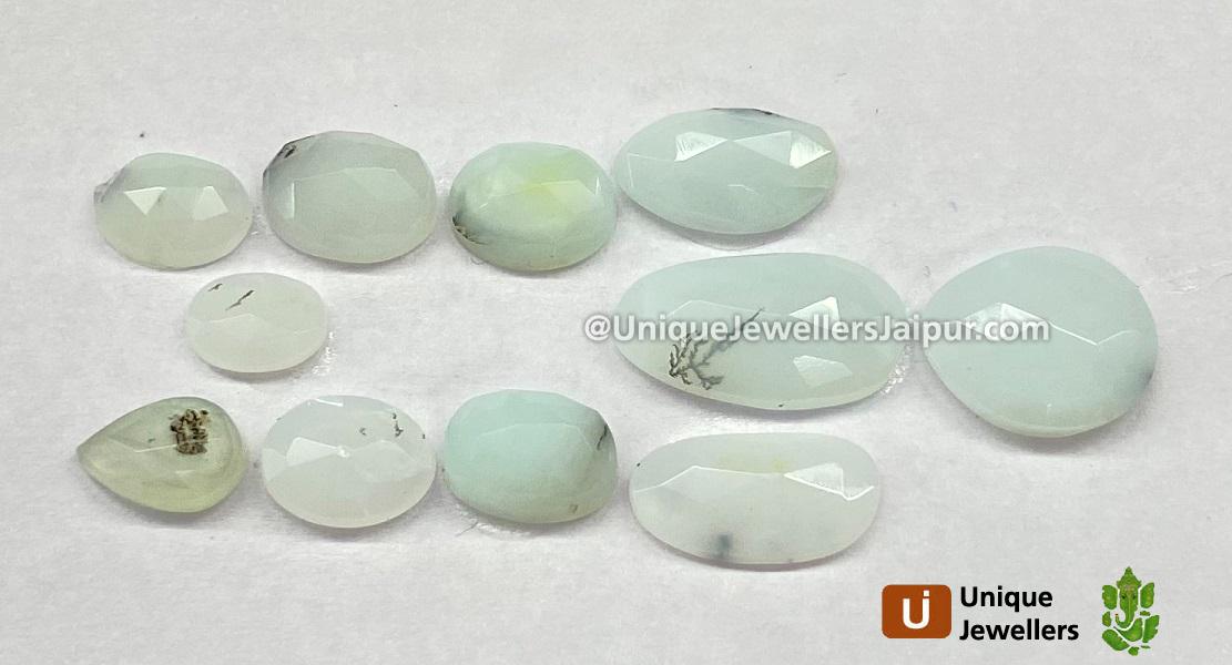 Blue Opal Peru Rose Cut Slices